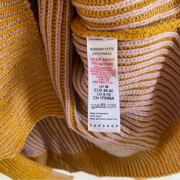 Topshop Ribbed Mock Neck Chunky Oversized Sweater - Picture 6 of 7